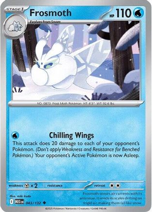 Frosmoth (43) Uncommon Reverse Holofoil