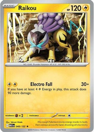 Raikou (48) Rare Reverse Holofoil