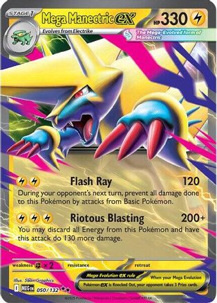 Mega Manectric ex - 050/132 (50) Double Rare Holofoil