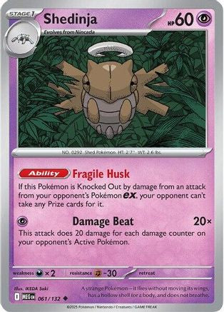 Shedinja - 061/132 (61) Uncommon Reverse Holofoil
