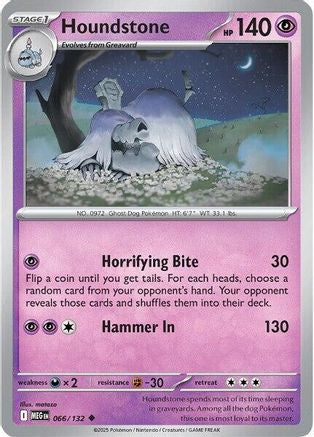 Houndstone - 066/132 (66) Uncommon Reverse Holofoil