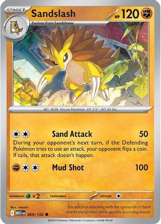 Sandslash (69) Common Reverse Holofoil