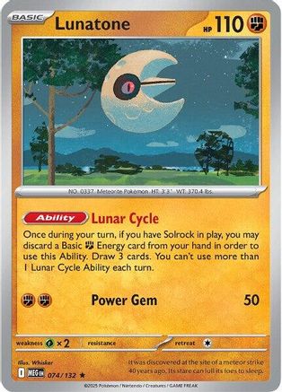 Lunatone (74) Rare Holofoil