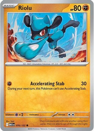 Riolu (76) Common Reverse Holofoil