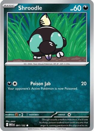 Shroodle - 091/132 (91) Common Reverse Holofoil