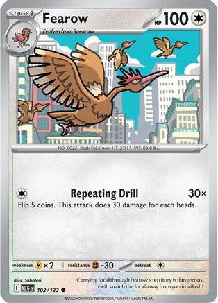 Fearow (103) Common Reverse Holofoil