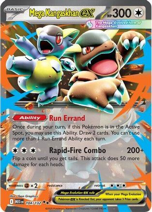 Mega Kangaskhan ex - 104/132 (104) Double Rare Holofoil