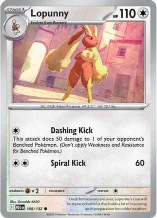 Lopunny (108) Common Reverse Holofoil