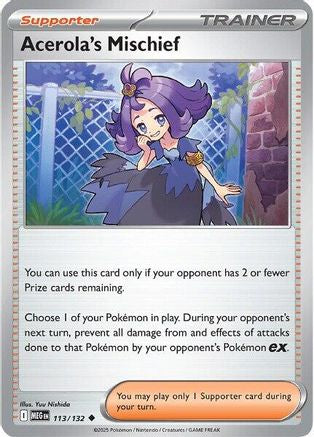 Acerola's Mischief - 113/132 (113) Uncommon Reverse Holofoil
