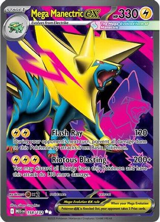 Mega Manectric ex - 158/132 (158) Ultra Rare Holofoil