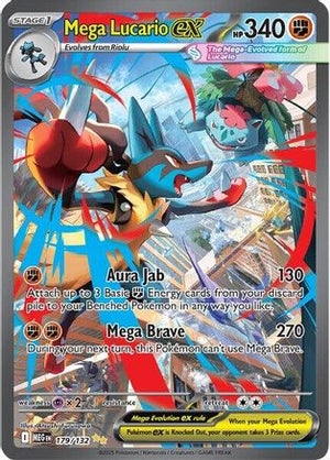 Mega Lucario ex - 179/132 (179) Special Illustration Rare Holofoil (Cabinet-NM)