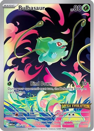 Bulbasaur - 133/132 (Mega Evolution) (133) Illustration Rare Holofoil