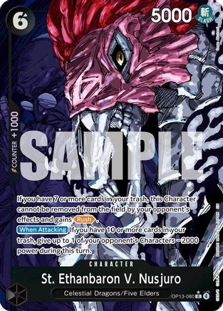 St. Ethanbaron V. Nusjuro (Alternate Art) (OP13-080) - Carrying On His Will Foil