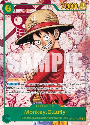 Monkey.D.Luffy (118) (Parallel) (OP13-118) - Carrying On His Will Foil (Cabinet-NM)