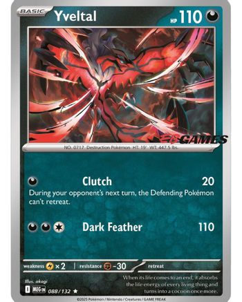 Yveltal (EB Games) (88) Rare Holofoil