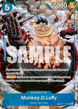 Monkey.D.Luffy - OP11-058 (TR) (OP11-058) - Carrying On His Will Foil (Cabinet-NM)