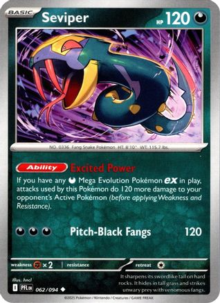 Seviper (62) Uncommon Reverse Holofoil