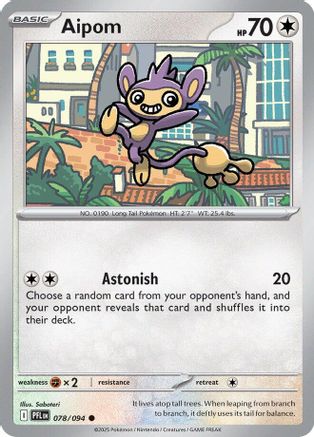 Aipom (78) Common Reverse Holofoil