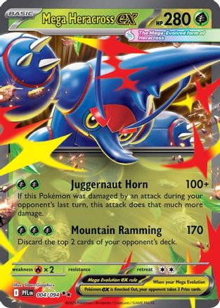 Mega Heracross ex - 004/094 (4) Double Rare Holofoil