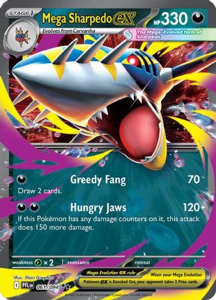 Mega Sharpedo ex - 061/094 (61) Double Rare Holofoil