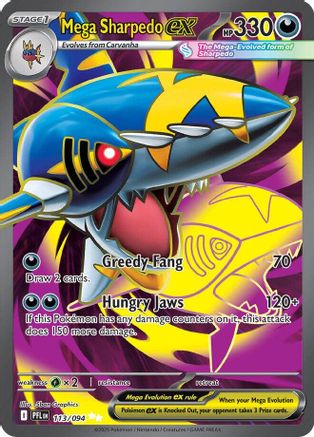 Mega Sharpedo ex - 113/094 (113) Ultra Rare Holofoil
