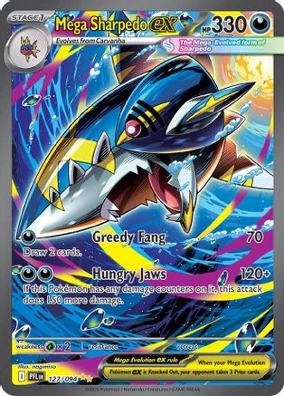 Mega Sharpedo ex - 127/094 (127) Special Illustration Rare Holofoil