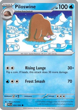 Piloswine (24) Common Reverse Holofoil