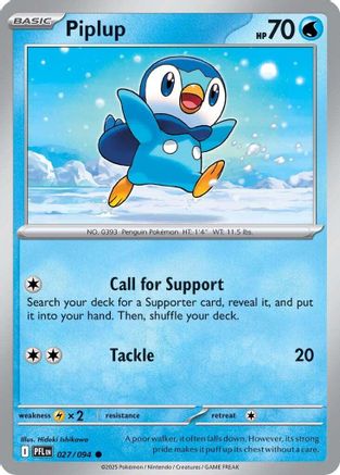 Piplup - 027/094 (27) Common Reverse Holofoil