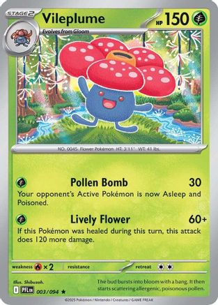 Vileplume (3) Rare Reverse Holofoil