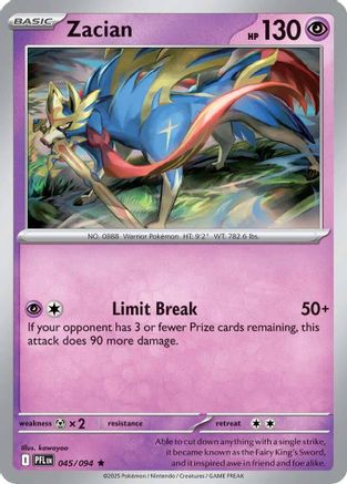 Zacian - 045/094 (45) Rare Holofoil