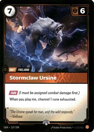 Stormclaw Ursine (137/298) - Riftbound Organized Play Promotional Cards Foil
