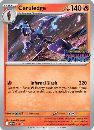 Ceruledge (Prerelease) (14) Promo Holofoil