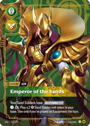 Azir, Emperor of the Sands (197/221) - Spiritforged Foil