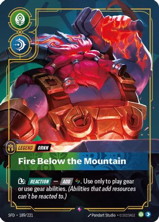 Ornn, Fire Below the Mountain (189/221) - Spiritforged Foil