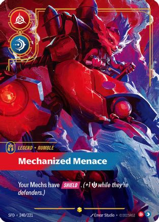Rumble, Mechanized Menace (Overnumbered) (240/221) - Spiritforged Foil