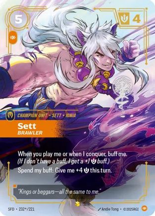 Sett, Brawler (Signature) (232*/221) - Spiritforged Foil