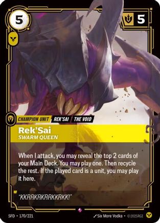 Rek'Sai, Swarm Queen (170/221) - Spiritforged Foil