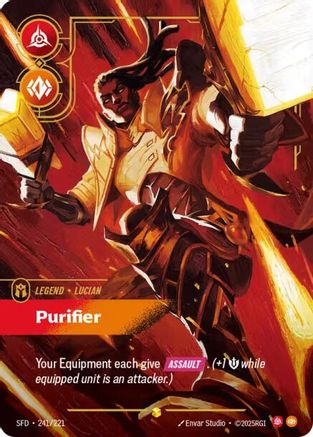 Lucian, Purifier (Overnumbered) (241/221) - Spiritforged Foil