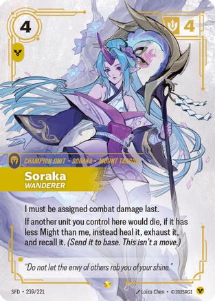 Soraka, Wanderer (Overnumbered) (239/221) - Spiritforged Foil