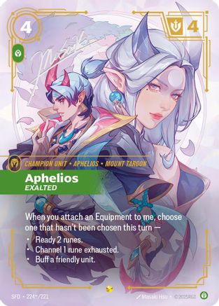 Aphelios, Exalted (Signature) (224*/221) - Spiritforged Foil