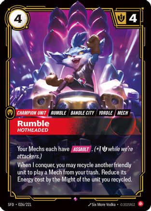 Rumble, Hotheaded (026/221) - Spiritforged Foil