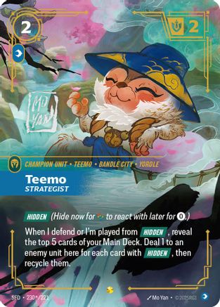 Teemo, Strategist (Signature) (230*/221) - Spiritforged Foil