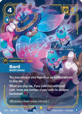 Bard, Mercurial (Signature) (228*/221) - Spiritforged Foil