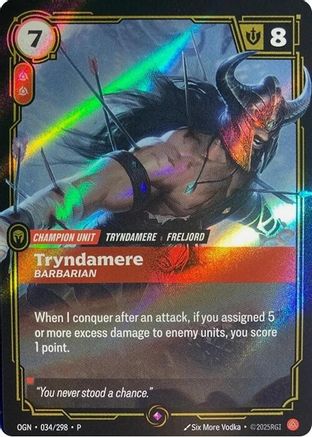 Tryndamere, Barbarian (034/298) - Riftbound Organized Play Promotional Cards Foil