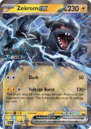 Zekrom ex (Black Bolt Stamped) (34) Double Rare Holofoil