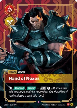 Darius, Hand of Noxus (Metal) (Best Of) (253/298) - Riftbound Organized Play Promotional Cards Foil