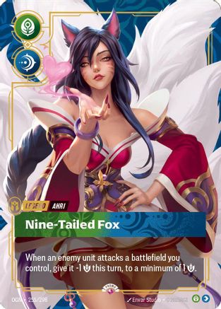 Ahri, Nine-Tailed Fox (Metal) (Best Of) (255/298) - Riftbound Organized Play Promotional Cards Foil