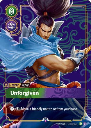 Yasuo, Unforgiven (Metal) (Best Of) (259/298) - Riftbound Organized Play Promotional Cards Foil
