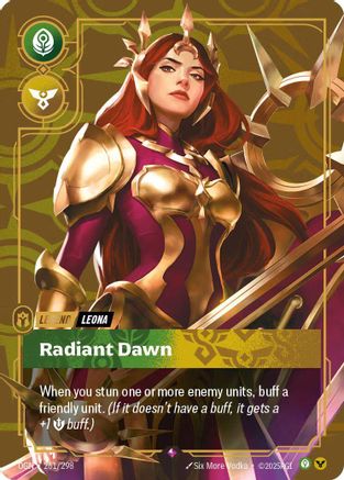 Leona, Radiant Dawn (Metal) (Best Of) (261/298) - Riftbound Organized Play Promotional Cards Foil