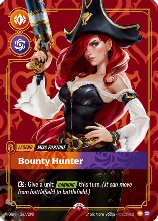 Miss Fortune, Bounty Hunter (Metal) (Best Of) (267/298) - Riftbound Organized Play Promotional Cards Foil